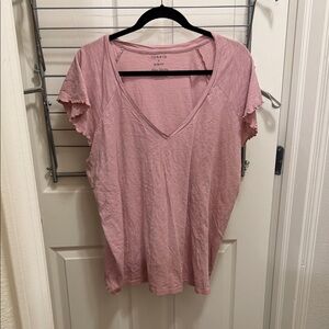 Torrid Soft Pink Short Sleeve V-Neck Tee